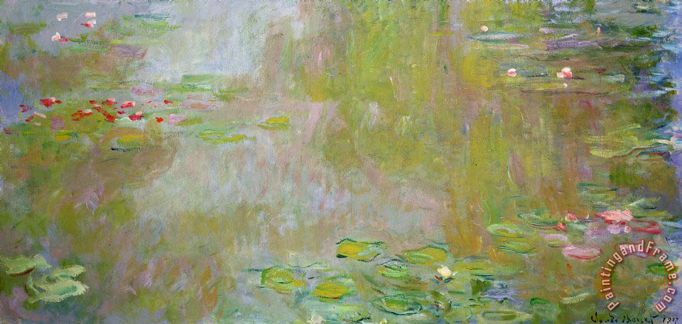 960x457 Claude Monet Waterlilies - Monet Garden At Giverny Painting