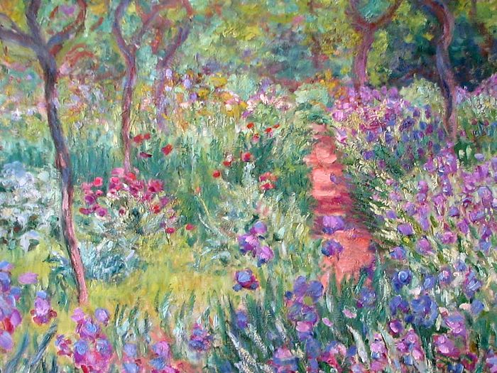 700x525 Monet's Garden By Barry Dempster - Monet Garden At Giverny Painting