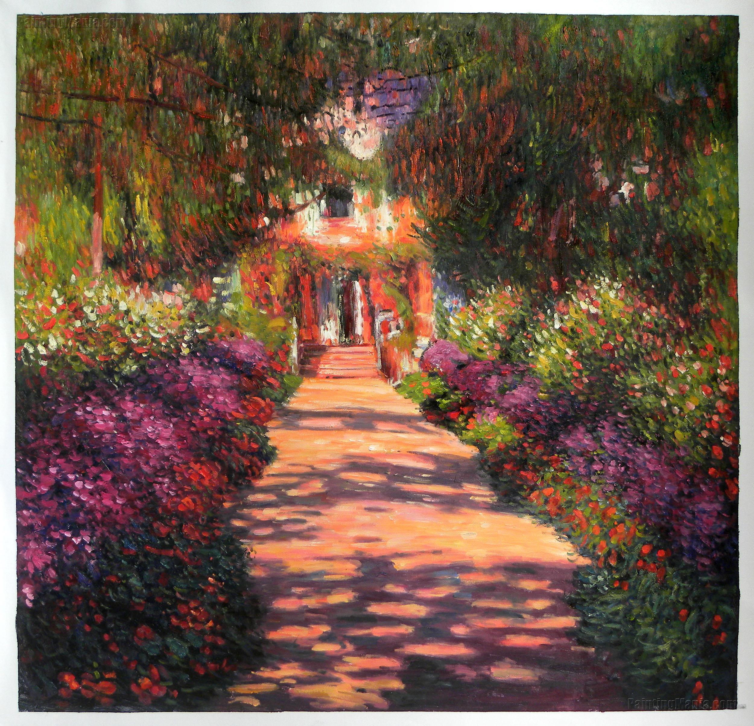 2500x2407 Pathway In Monet's Garden - Monet Garden At Giverny Painting