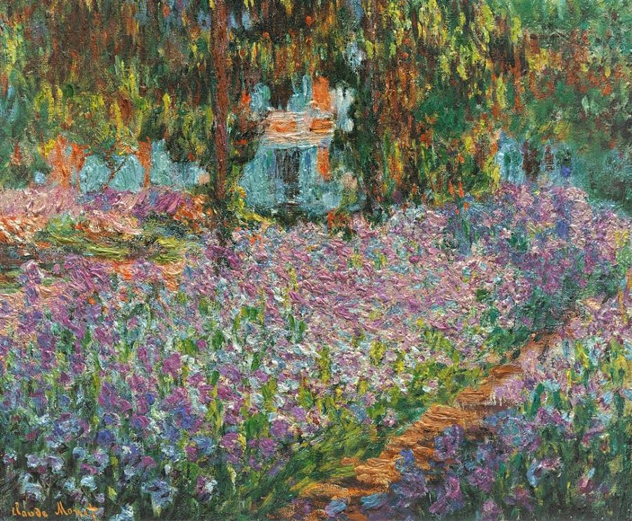 900x741 The Artist's Garden - Monet Garden At Giverny Painting