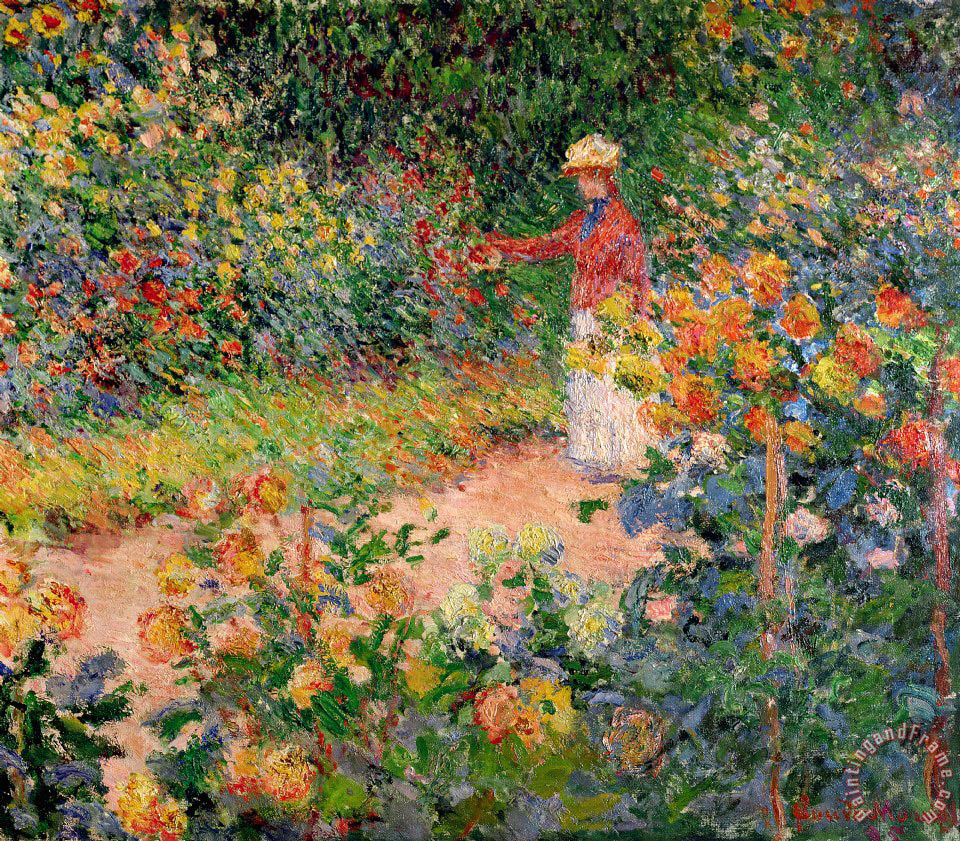 960x841 Claude Monet Garden - Monet Garden At Giverny Painting