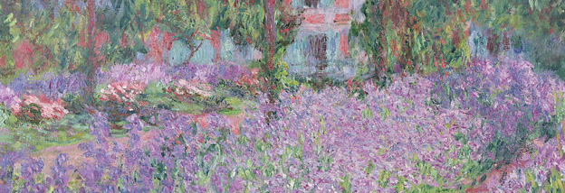 624x214 Claude Monet Paintings And Biography C Monet Gallery - Monet Garden At Giverny Painting