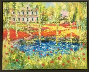 300x245 Monet Garden By Duaiv (Canvaspaintingflowerimpressionist) Ebay - Monet Garden Painting