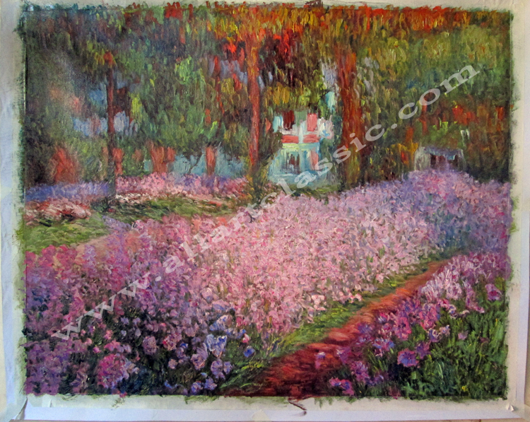 750x597 Reproductions Claude Monet Paintings - Monet Garden Painting