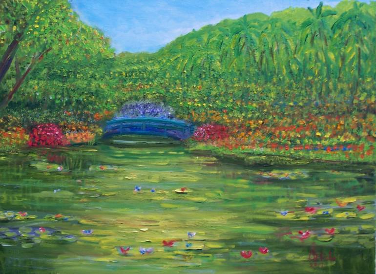 770x561 Saatchi Art Monet Garden Painting By Belisle Arts - Monet Garden Painting