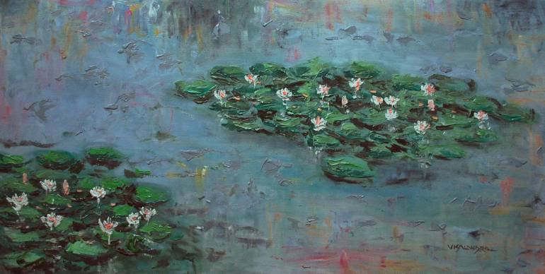 770x388 Saatchi Art Monet Garden Painting By Vishalandra M Dakur - Monet Garden Painting