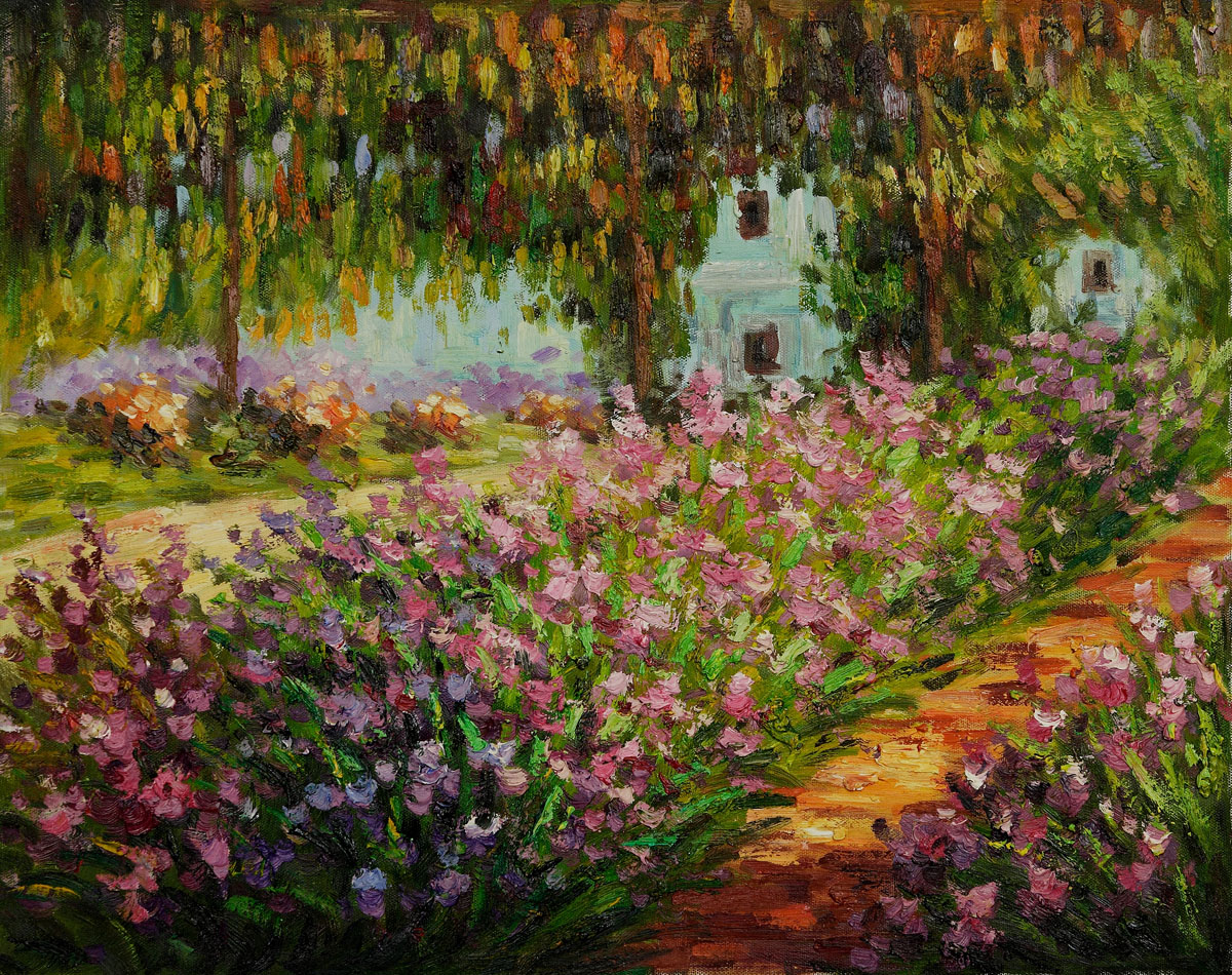 1200x950 Artist's Garden - Monet Garden Painting