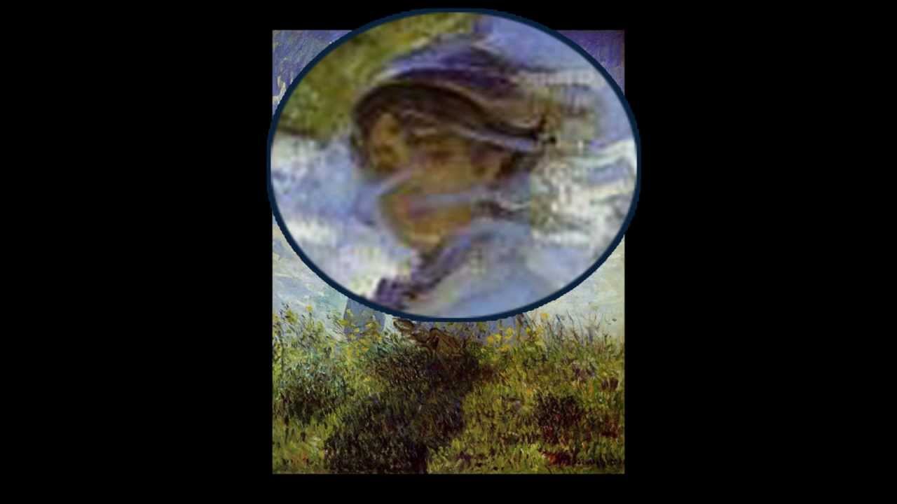 1280x720 Great Impressionist Claude Monet's Painting, Woman With A Parasol - Monet Girl With Umbrella Painting