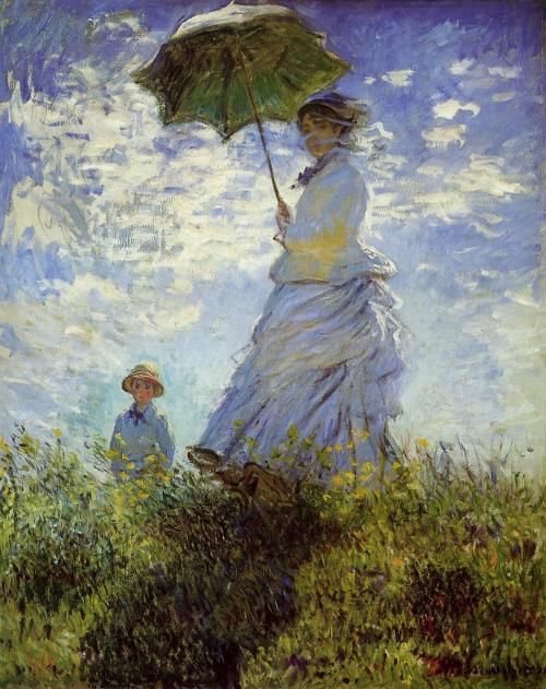 500x631 Impressionism Monet, Claude Monet And Umbrella Painting - Monet Girl With Umbrella Painting