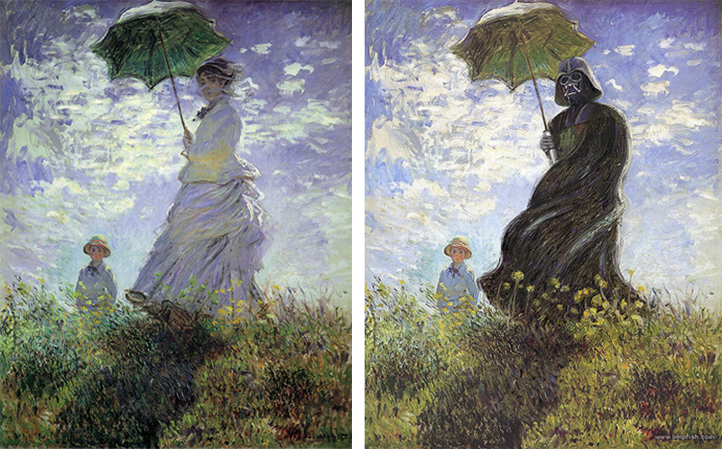 800x498 Lost Monet Painting Found Funny - Monet Girl With Umbrella Painting