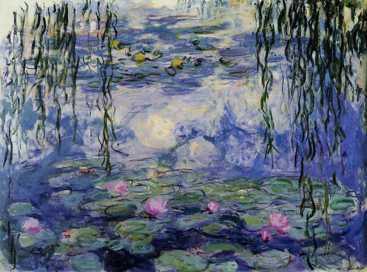 736x547 101 Best 101 Water Lily Paintings Waterlilies Images - Monet Lily Pads Painting