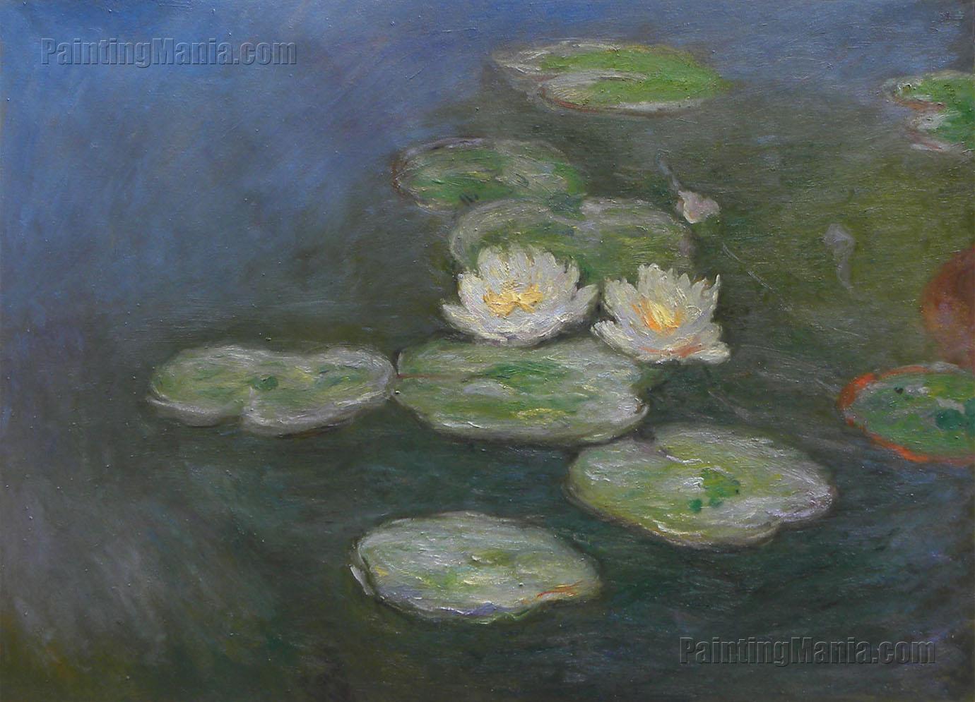 1380x995 Water Lilies, Evening Effect - Monet Lily Pads Painting