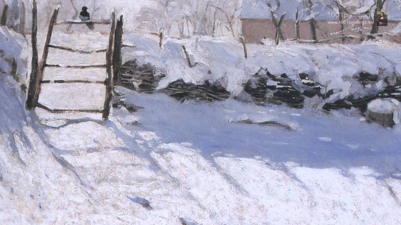 1280x720 The Magpie By The French Painter Claude Monet - Monet Magpie Painting