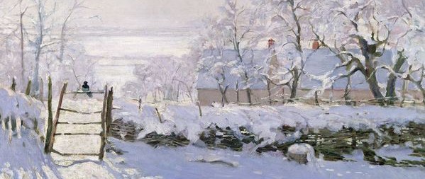 599x253 Winter Wonderland Famous Paintings Of The Season Bridgeman Blog - Monet Magpie Painting