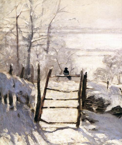 500x597 Birdsong217 Claude Monet (1840 1926) The Magpie (Detail - Monet Magpie Painting