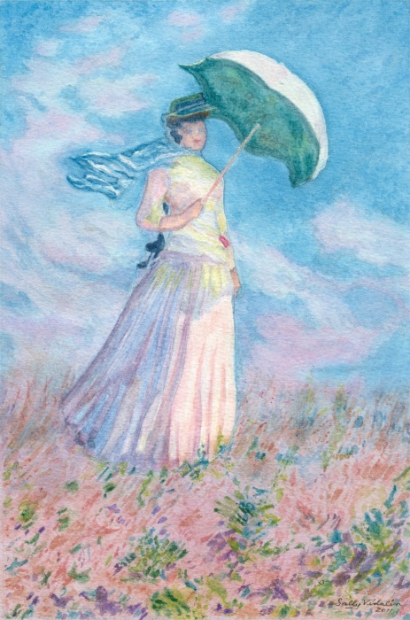 463x700 I Painted A Monet! - Monet Painting Woman With Parasol