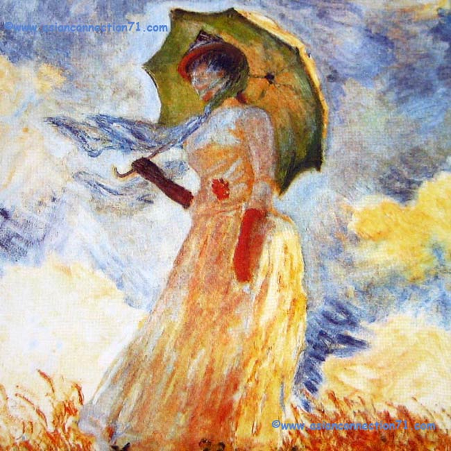 650x650 Monet Woman With Parasol Fine Art Print Long Cotton Wrap Skirt - Monet Painting Woman With Parasol
