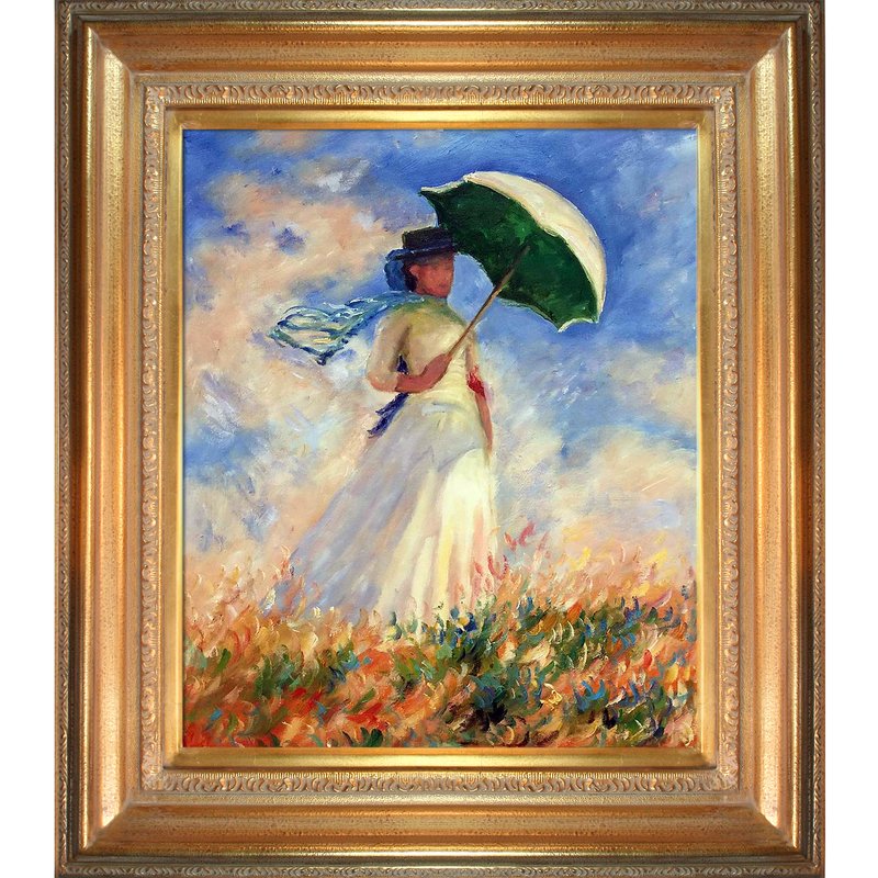 800x800 Tori Home Woman With A Parasol By Claude Monet Framed Painting - Monet Painting Woman With Parasol