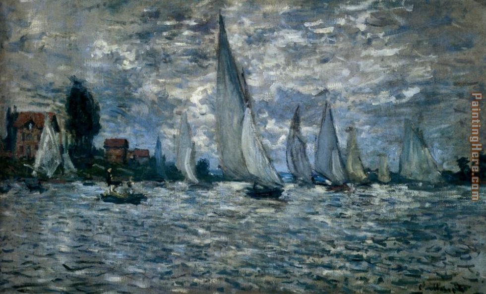 980x593 Claude Monet The Boats Regatta At Argenteuil Painting Anysize 50 - Monet Sailboat Painting