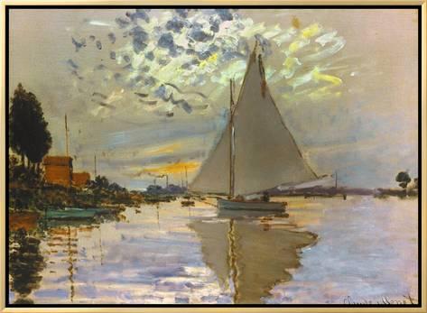 monet sailboats painting