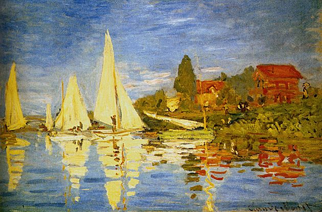 monet sailboats painting