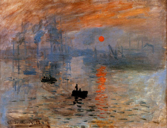 700x538 Impression, Sunrise , 1873 - Monet Ship Painting