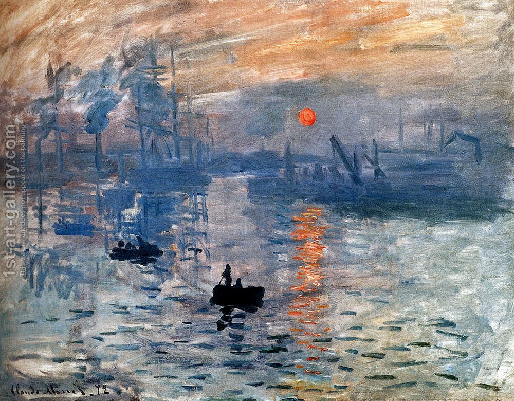1000x780 Impression Sunrise Claude Oscar Monet Reproduction 1st Art Gallery - Monet Ship Painting