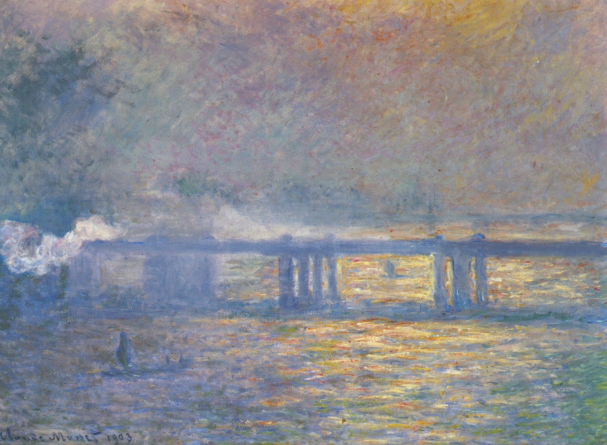 2000x1467 Monet - Monet Train Painting