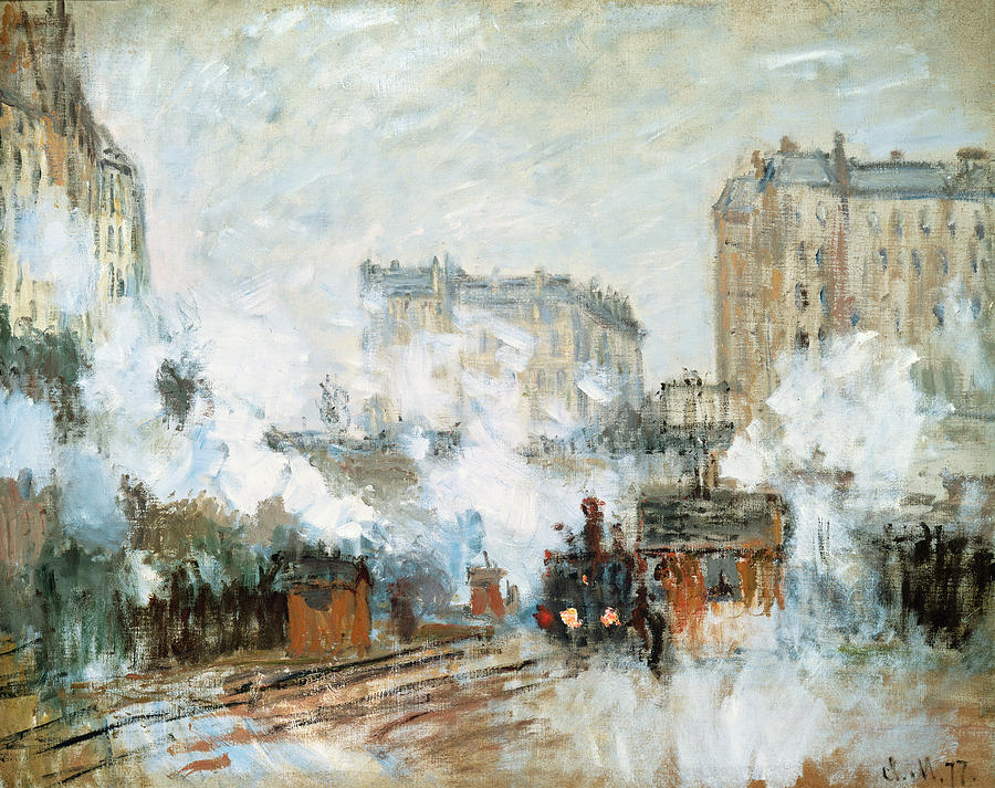 900x713 Arrival Of A Train Painting By Claude Monet - Monet Train Painting