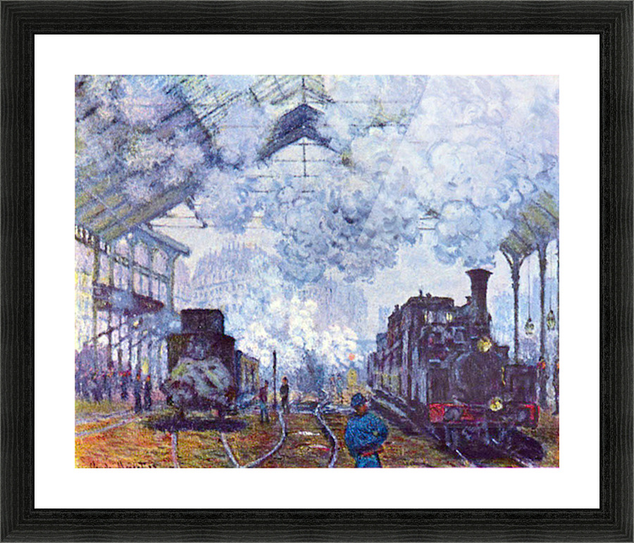 900x771 Saint Lazare Station In Paris, Arrival Of A Train By Monet - Monet Train Painting