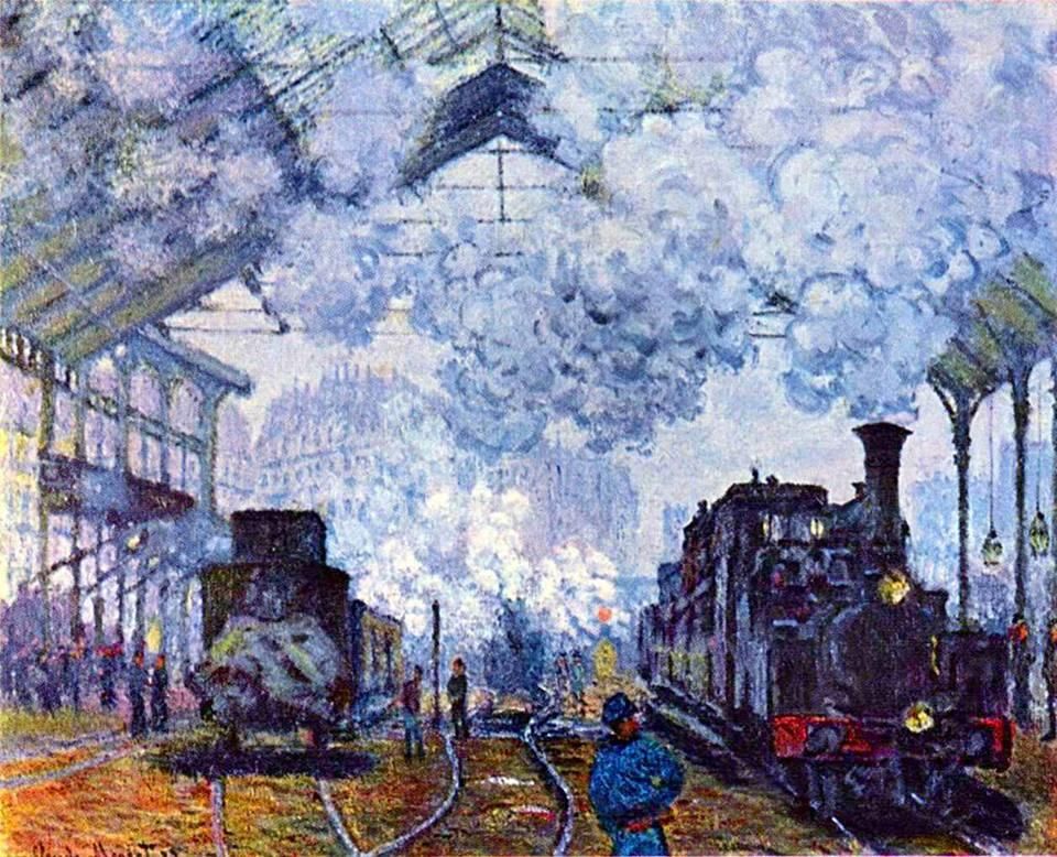 960x778 The Saint Lazare Train Station By Claude Monet, 1877. Monet - Monet Train Painting