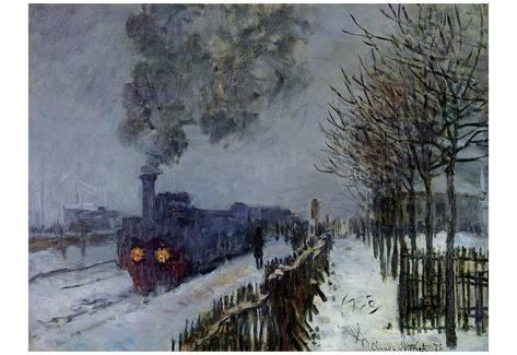 473x325 Claude Monet (Train In The Snow) Art Poster Print Posters - Monet Train Painting