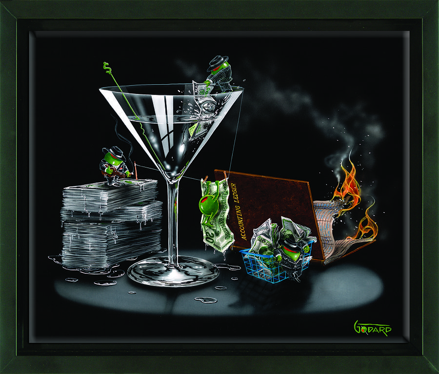 900x768 Money Laundering Painting By Michael Godard - Money Painting