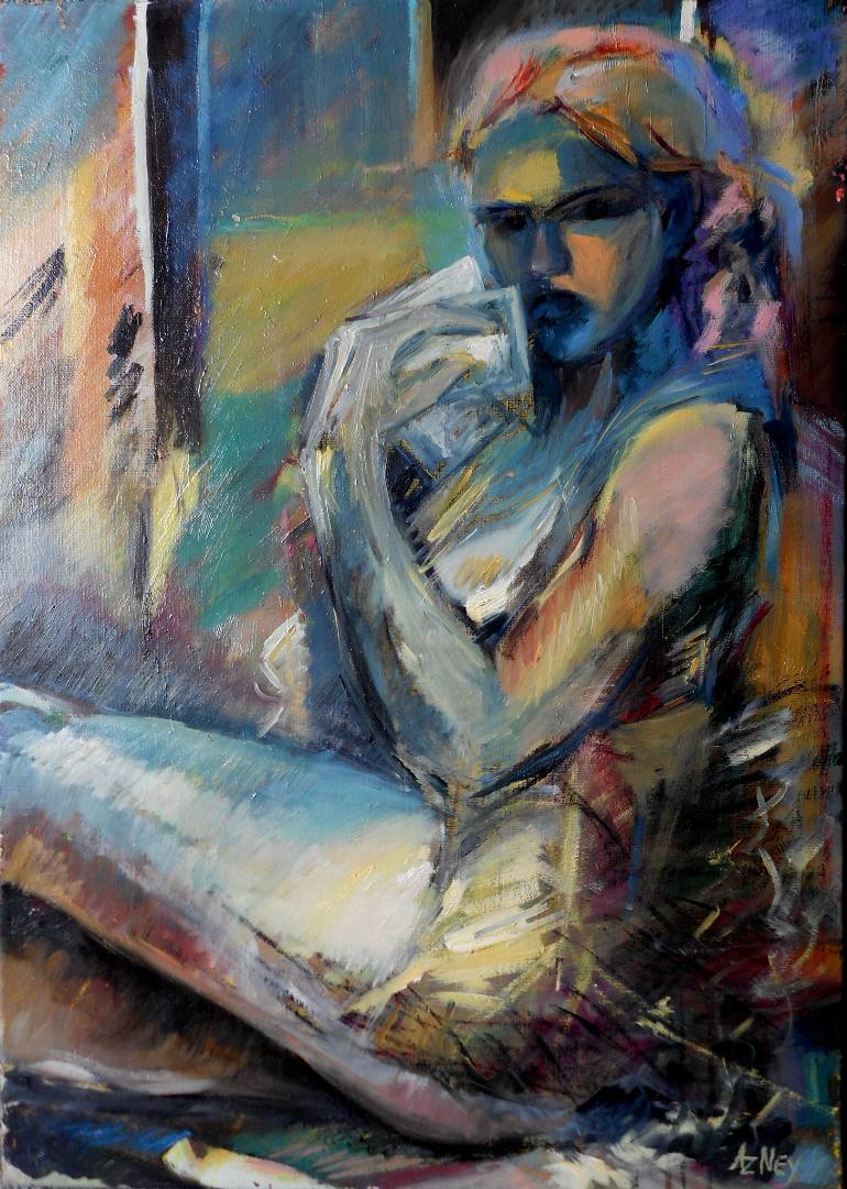 770x1081 Saatchi Art Women Whit Money Painting By Ney Zaverdjieva Antonia - Money Painting