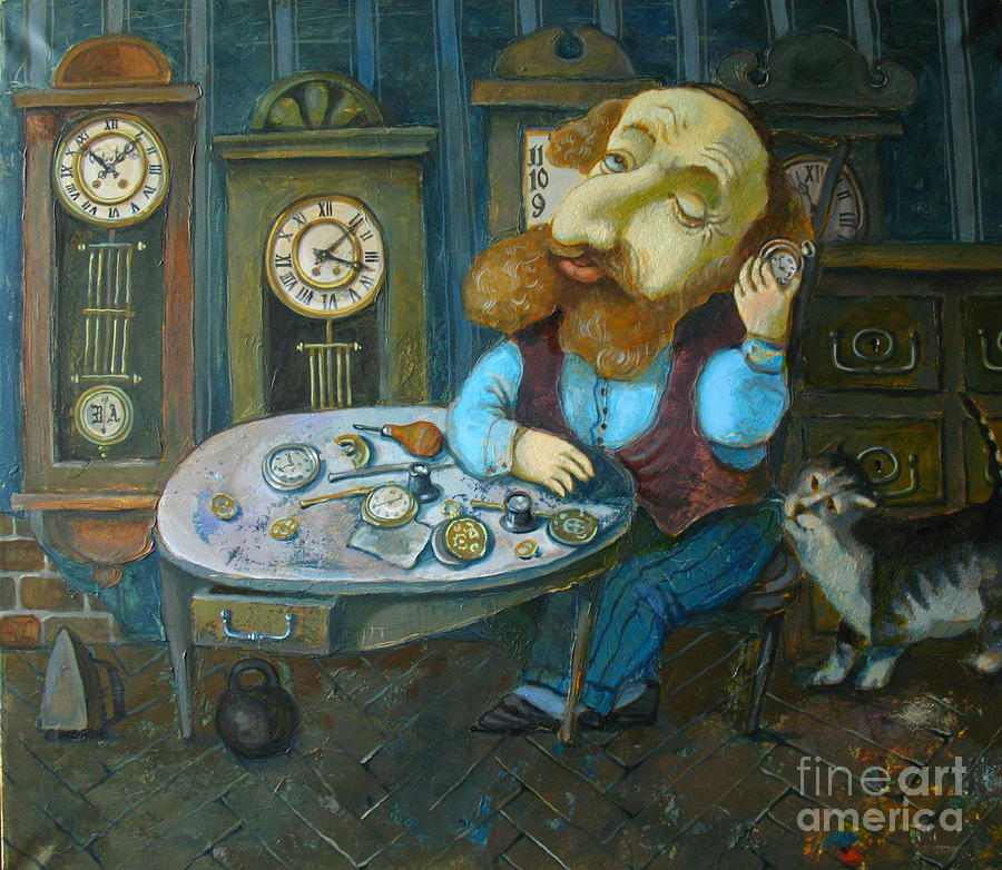900x782 Time Is Money Painting By Andrey Vutyanov - Money Painting