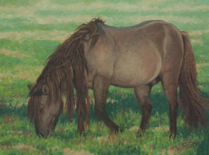 808x600 Mongol Horse - Mongolian Horse Painting