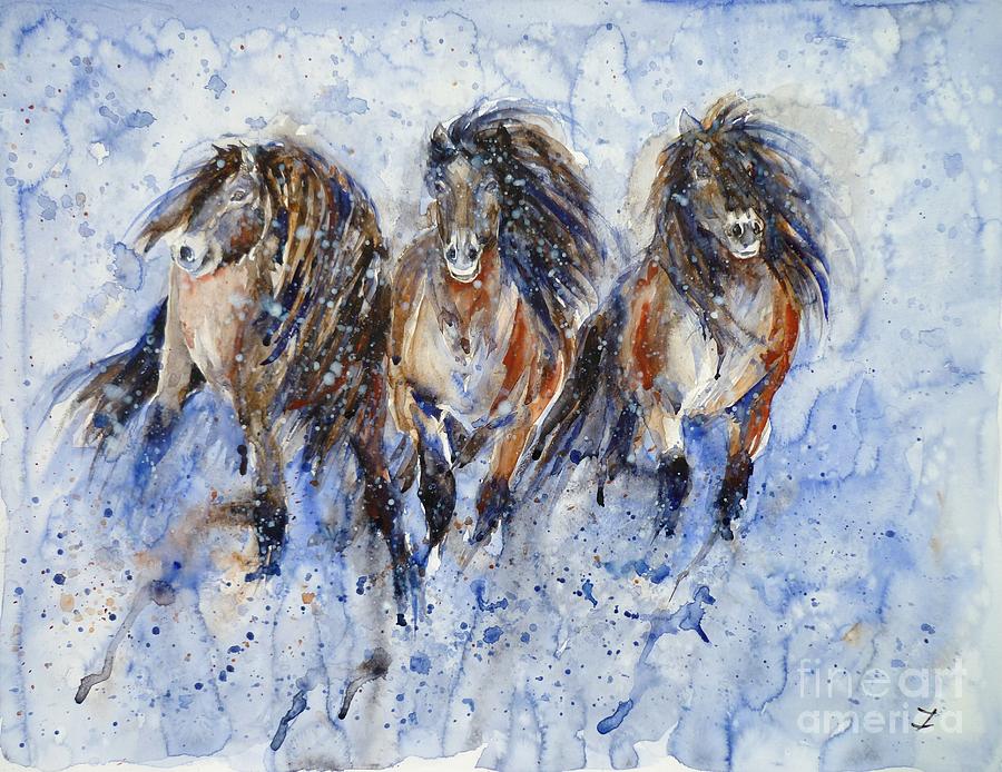 Mongolian Horse Painting at PaintingValley.com | Explore collection of ...