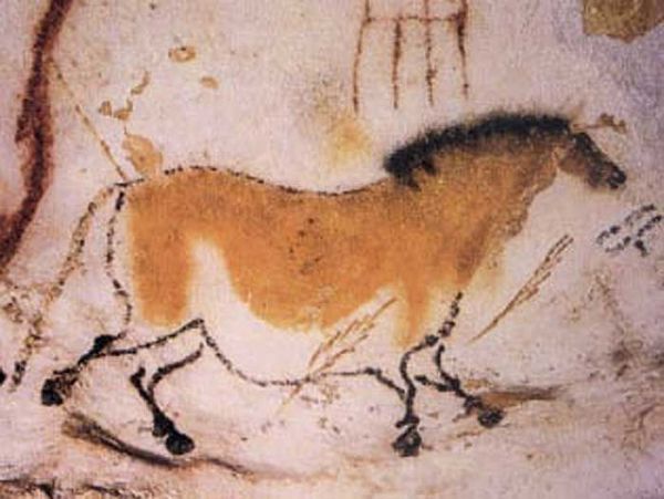 600x451 Cave Art - Mongolian Horse Painting