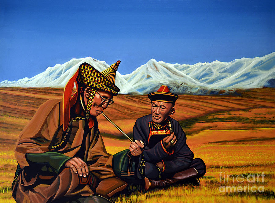900x663 Mongolia Land Of The Eternal Blue Sky Painting By Paul Meijering - Mongolian Painting