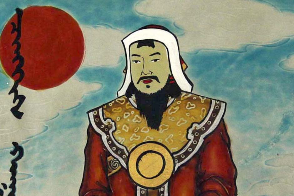 940x627 Painting Of The Former Mongolian Emperor Genghis Khan - Mongolian Painting