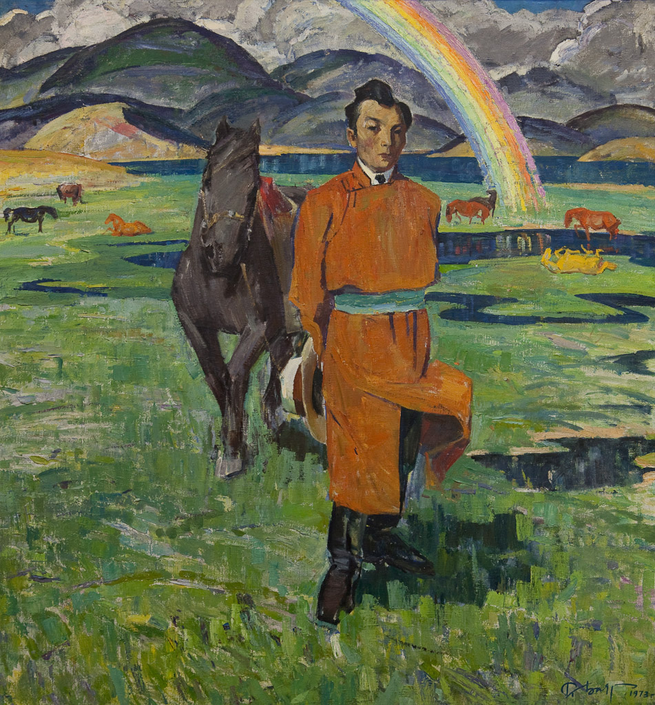 951x1024 Picture Bayar G Portrait Of Natsagdorj D Album Mongolian - Mongolian Painting