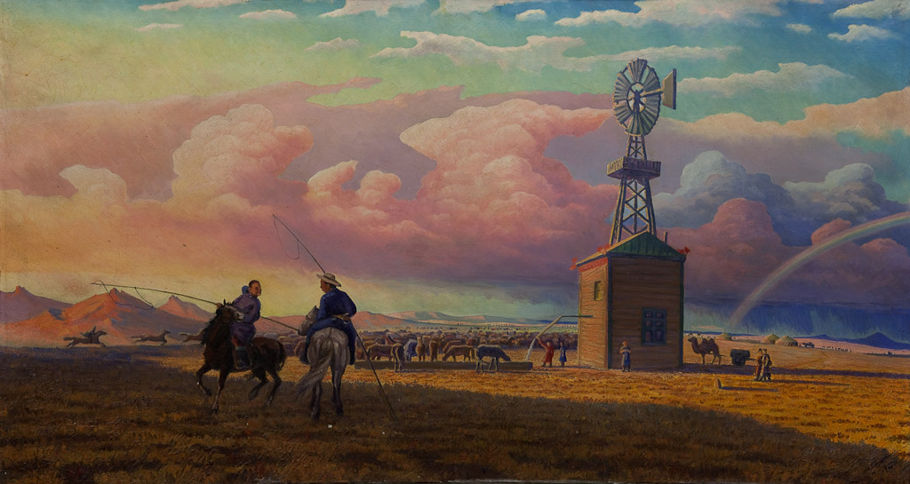 1024x545 Picture Bazarvaani Ch After The Rain Album Mongolian Paintings - Mongolian Painting