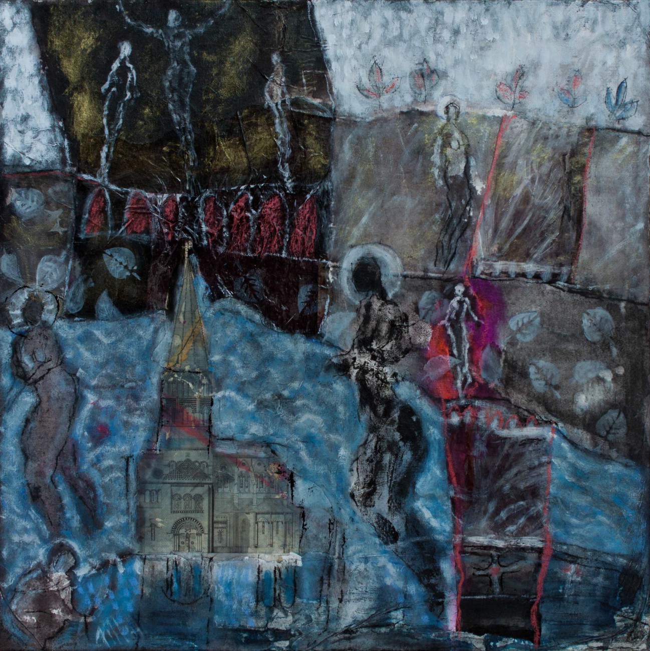 1298x1300 Painting, Monique Le Hingrat Villion, Artcompulsion, Contemporary Art - Monique Painting