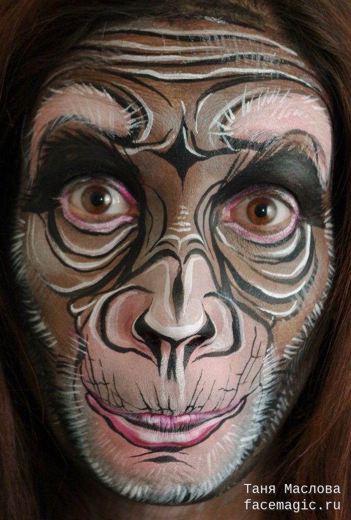 693x1024 Monkey. Face Paint By Tanya Maslova. My Face Paints Animals - Monkey Face Painting