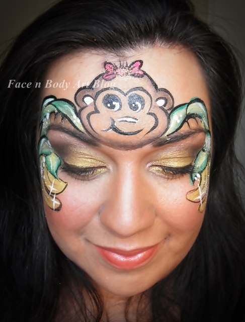 487x640 Shawna D. Make Up Monkey Face Painting Tutorial - Monkey Face Painting