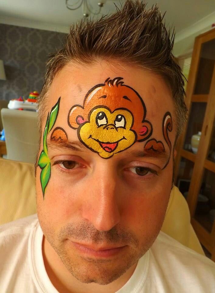 707x960 Monkey Face Paint - Monkey Face Painting