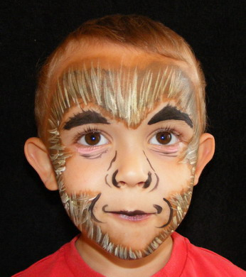 346x390 Face Painting Monkey Visit Our Website Www.jojosfacepainti - Monkey Face Painting
