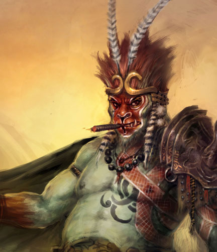 432x500 Monkey King Wip (With Video Process) - Monkey King Painting