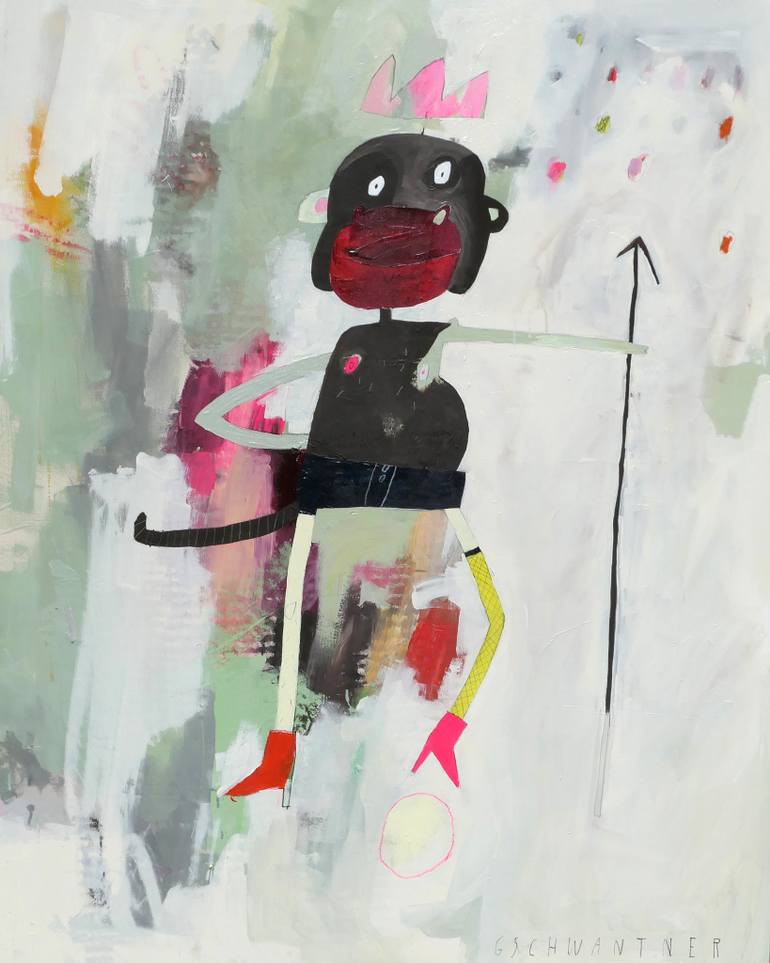 770x963 Saatchi Art Monkey King Painting By Christina Gschwantner - Monkey King Painting