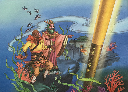 420x304 The Golden Cudgel And How Monkey King Pilfered It - Monkey King Painting